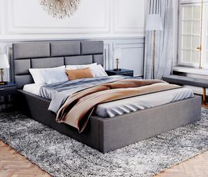 Luxusná posteľ PASADENA 180x200 s kovovým roštom GRAFIT