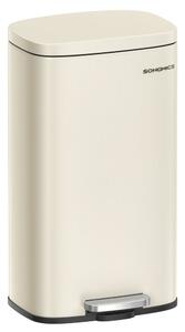 Odpadkový kôš s pomalým zatváraním SLOW, 30l, béžová SongmicsHome