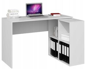 Písací stôl s regálom ERIC biela