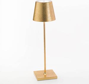 Zafferano Poldina LED stolová lampa na batérie zlatá