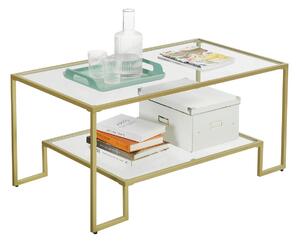 Prehouse Sklenený stôl, zlatý - LGT033A01