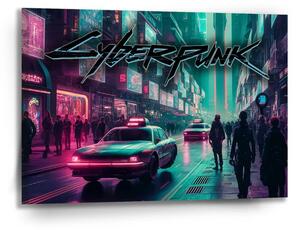 Sablio Obraz Cyberpunk 2077 Mesto - 90x60 cm