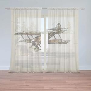 Sablio Záclony Historický dvojplošník Vintage: 2ks 150x250cm