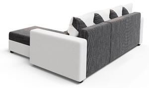 Rohová sedačka Ardait (melírovaná sivá + biela) (P). Vlastná spoľahlivá doprava až k Vám domov. 1025907