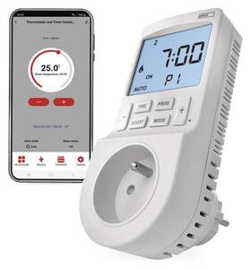 Emos GoSmart termostat do zásuvky s funkciou digitálneho časovača 2v1 s WiFi P56601FR - termostat