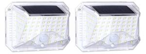 Aigostar B.V. Aigostar - SADA 2xLED Solárne nástenné svietidlo so senzorom LED/1,48W/5V IP65 AI0745 + záruka 3 roky zadarmo