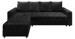 Rohová sedačka Ardait (melírovaná čierna + čierna) (L). Vlastná spoľahlivá doprava až k Vám domov. 1026207