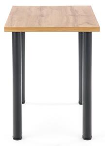 Jedálenský stôl MUDIX 2 dub wotan/čierna, 90x60 cm
