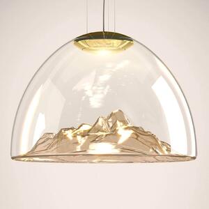 Axolight Mountain View závesné LED, jantár–zlato