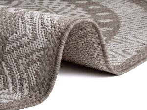 Hnedo-béžový vonkajší koberec Ragami Round, ø 120 cm