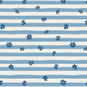 Papierové servítky Blue flowers / light blue stripes – 20 ks