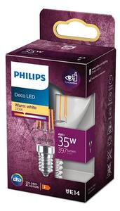 LED Žiarovka so zrkadlovým vrchlíkom DECO Philips P45 E14/4W/230V 2700K