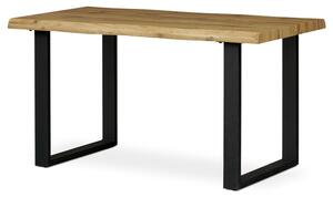 Jedálenský stôl ADDY dub divoký/čierna, šírka 135 cm