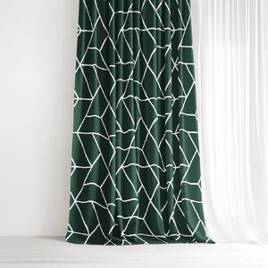 Goldea bavlnený záves - mozaika na tmavo zelenom 140x150 cm