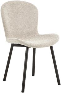 FIORA Béžové (tkanina Apia 453)/čierny rám - MODERNÁ ČALÚNENÁ STOLIČKA DO OBÝVAČKY/ JEDÁLNE LOFT