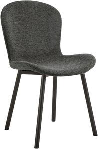 FIORA Tmavosivé (tkanina Apia 458)/čierny rám - MODERNÁ ČALÚNENÁ STOLIČKA DO OBÝVAČKY/ JEDÁLNE LOFT