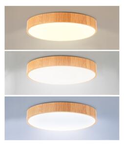 Brilagi - stmievateľné LED stropné svietidlo POOL LED/50W/230V pr. 40 cm, dekor dreva + diaľkový ovládač