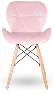 Bestent Jedálenské stoličky 4ks zamatové ružové PINK CRYSTAL