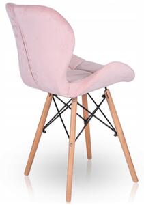 Bestent Jedálenská stolička zamatová ružová PINK CRYSTAL