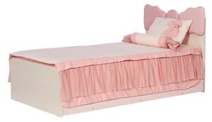 Detská posteľ 100x200 s úložným priestorom Chere - breza/ružová
