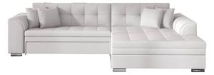 Rohová rozkladacia sedačka PALERMO, 294x80x196 cm, soft 017/white, pravá