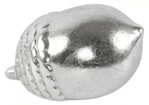 Dekoratívna soška SILVER ACORN 13 cm, strieborná