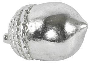 Dekoratívna soška SILVER ACORN 10 cm, strieborná