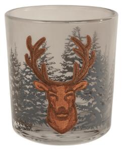 Svietnik na čajové sviečky FOREST DEER 9 cm