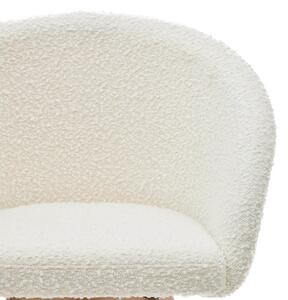 MUZZA Jedálneská stolička viran fleece biela