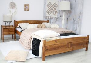 Vyvýšená posteľ ANGEL + matrac + rošt ZADARMO, 120x200 cm, orech-lak