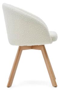 MUZZA Jedálneská stolička viran fleece biela