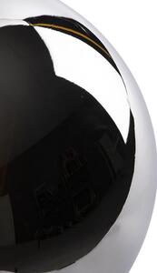 Stolová lampa v štýle art deco čierna s dymovým sklom - Pallon