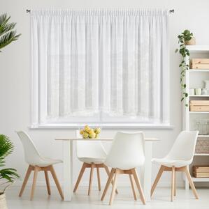 Dekorstudio Hotová záclona LORETA 2 s ozdobnými šnúrkami – biela, 400×160cm