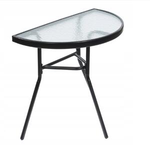 FoxBox Polokrúhly balkónový stôl Black - čierny