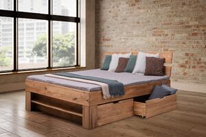 Dubová masívna posteľ Sofi 200x200cm VÝPREDAJ SKLADOVÝCH ZÁSOB