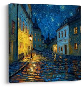 Obraz žiarivá lampa noc