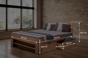 Masívna dubová posteľ Sofi 140x200 cm