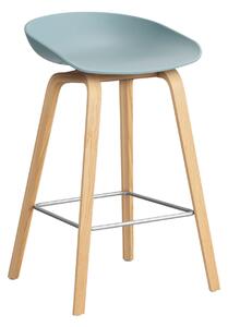 Barová stolička AAS 32, H65, Oak / Dusty blue – HAY