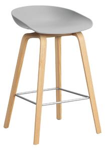 Barová stolička AAS 32, H65, Oak / Concrete grey – HAY
