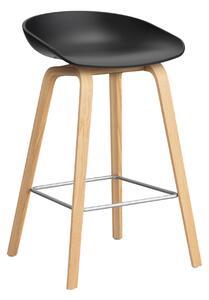 Barová stolička AAS 32, H65, Oak / Black – HAY