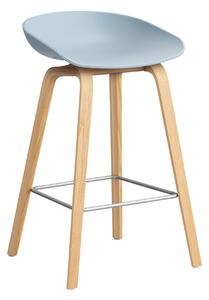 Barová stolička AAS 32, H65, Oak / Slate blue – HAY