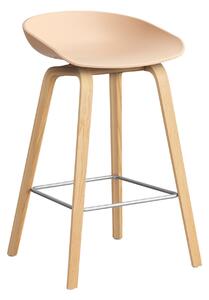Barová stolička AAS 32, H65, Oak / Pale peach – HAY