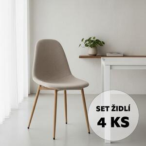 Set - 4 ks Jedálenská stolička AVENBERG RIVA, béžová
