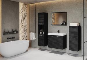 Kúpeľňová zostava ALOMA 2 s umývadlom, čierna/grafit