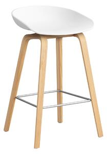 Barová stolička AAS 32, H65, Oak / White – HAY