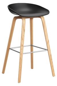 Barová stolička AAS 32, H75, Oak/Black – HAY