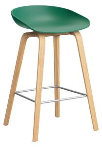Barová stolička AAS 32, H65, Oak / Teal green – HAY
