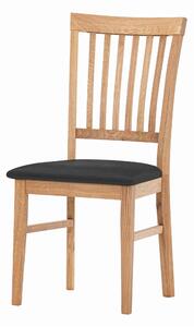 Pevná stolička Raines s čiernou matnou koženkou