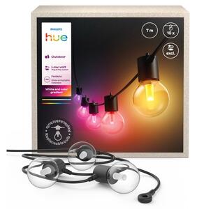 8721103063717 Philips Hue White and color gradient Low volt Festavia vonkajšia svetelná reťaz - 10 žiaroviek LED 8,6W/500lm 1000-20000K+RGB IP65 čierna, bez napájania