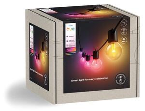 8721103063717 Philips Hue White and color gradient Low volt Festavia vonkajšia svetelná reťaz - 10 žiaroviek LED 8,6W/500lm 1000-20000K+RGB IP65 čierna, bez napájania